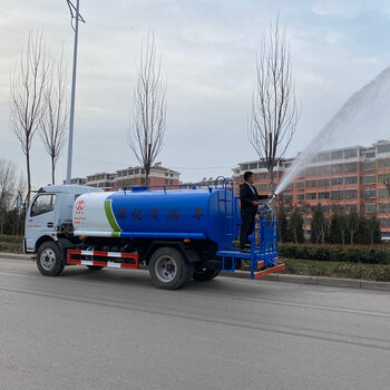 东风8方绿化喷洒车路面高压清洗车工地工程抑尘车