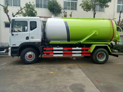 东风天龙后双桥清洗吸污车